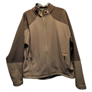 L.L. Bean Men's Two-Tone Windproof Soft Shell Fleece Full Zip Jacket - Size L